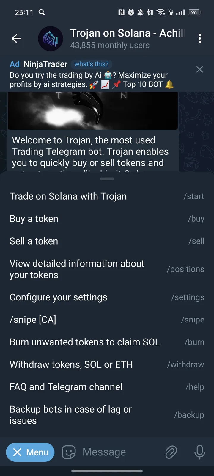 Trojan on Solana - Achilles — Screenshot 3
