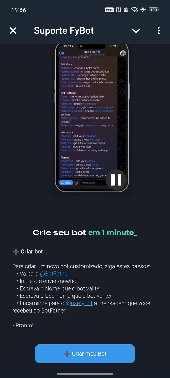 Suporte FyBot — Screenshot 2