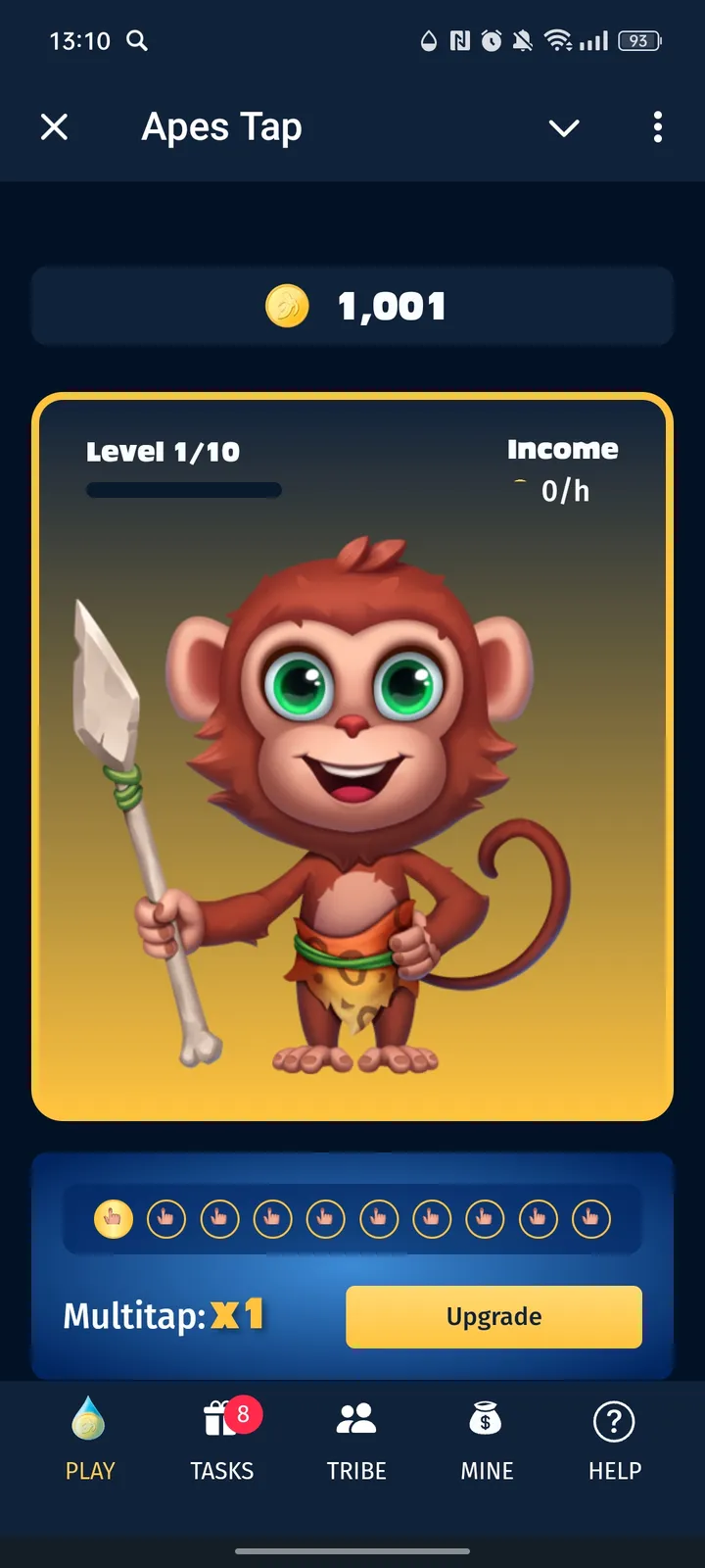 Apes Tap — Screenshot 1