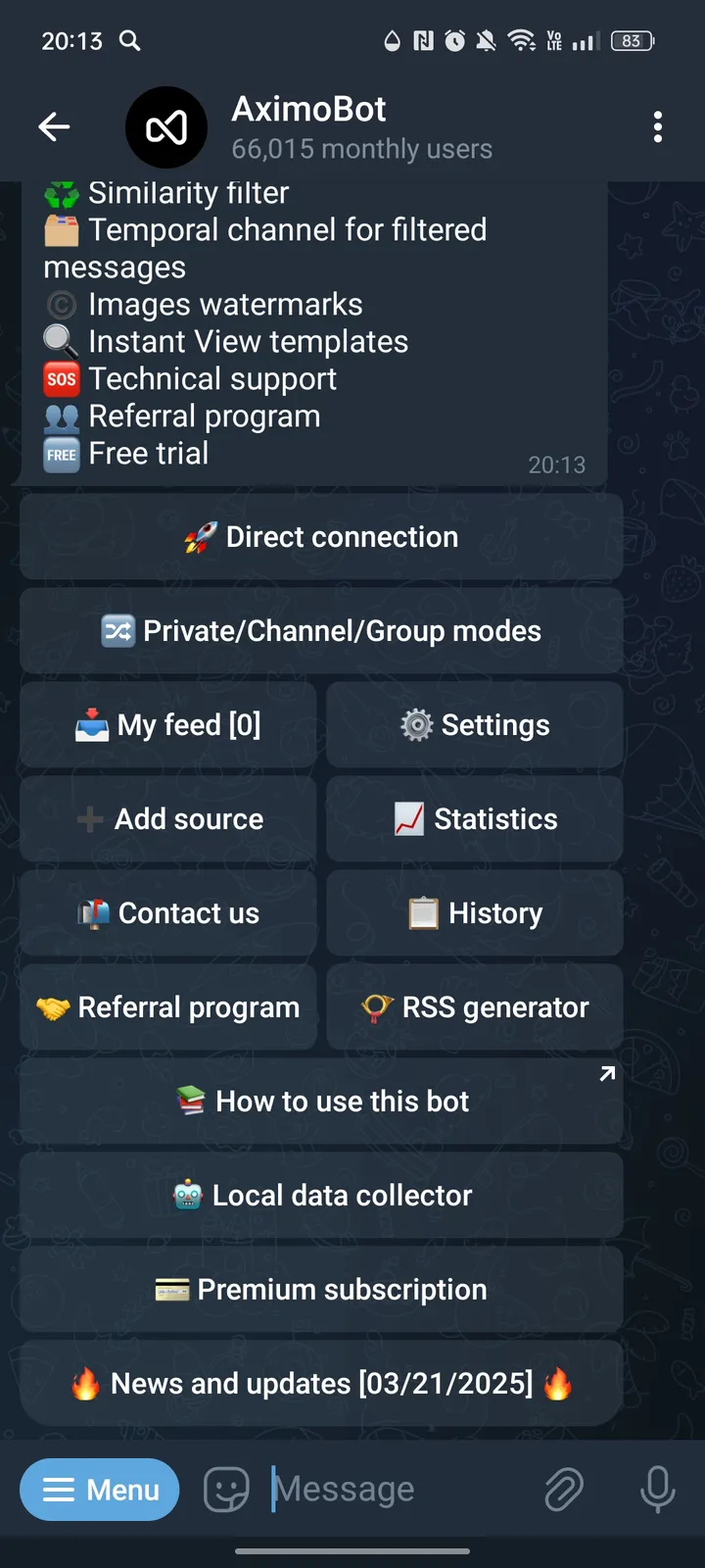 AximoBot — Screenshot 3