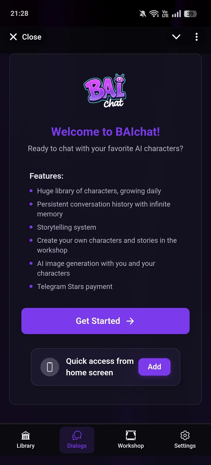 BAIchat — Screenshot 1