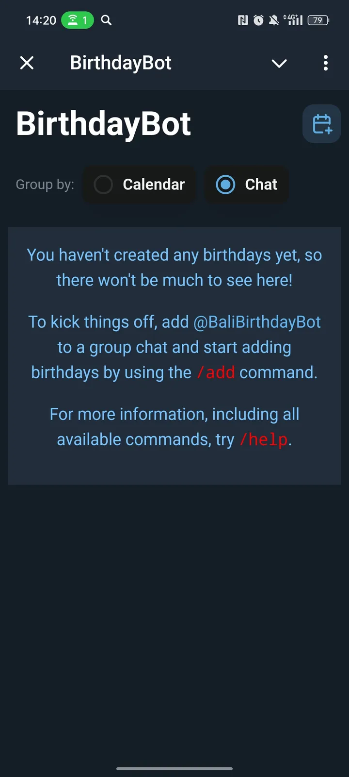 BirthdayBot — Screenshot 3
