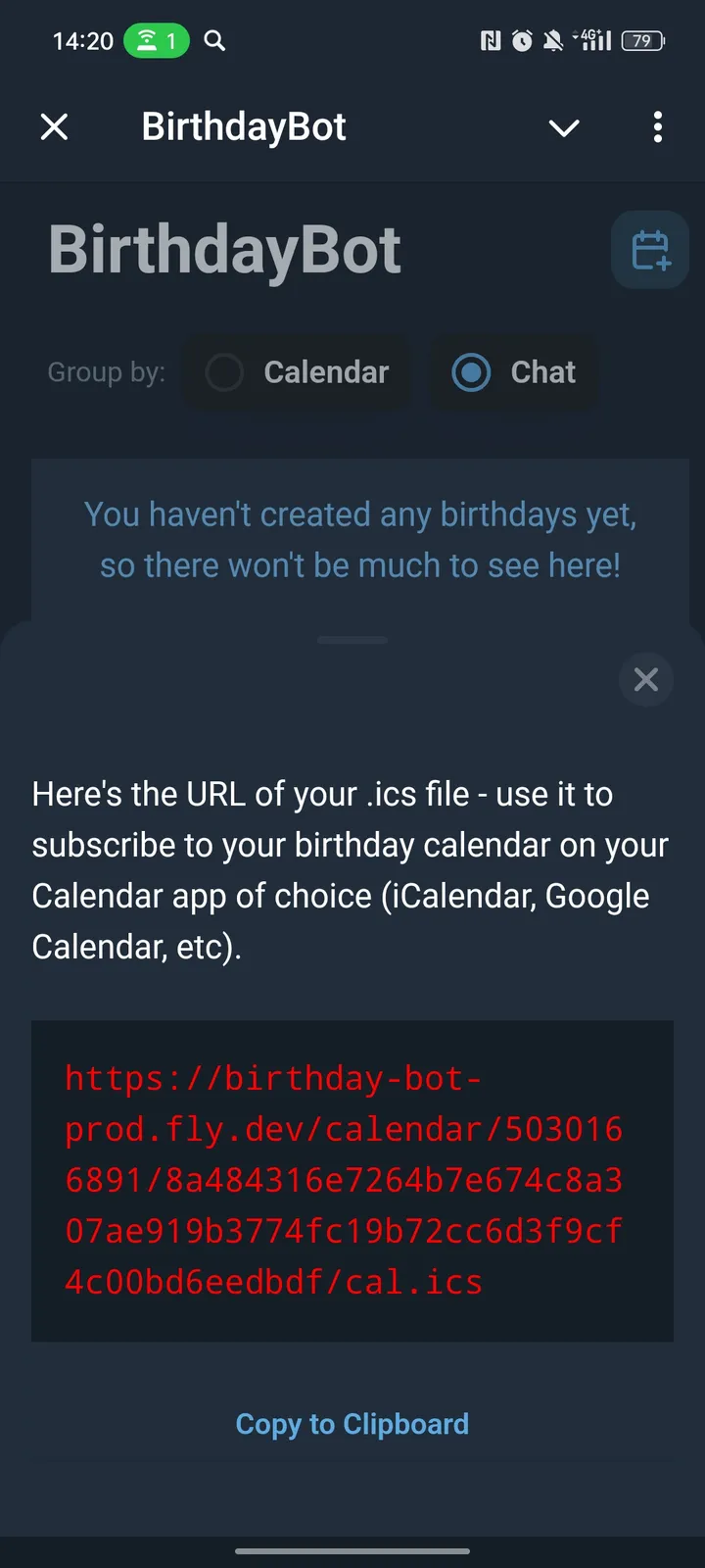 BirthdayBot — Screenshot 4