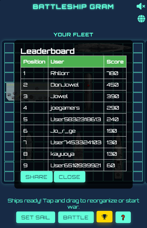 Battleship Gram — Screenshot 2