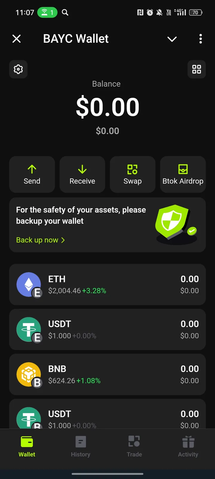 BAYC Wallet — Screenshot 1