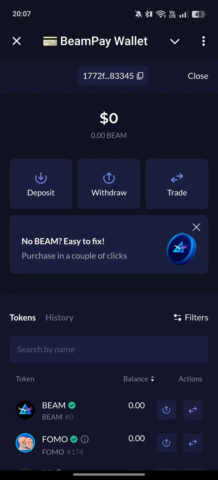 💳 BeamPay Wallet — Screenshot 1