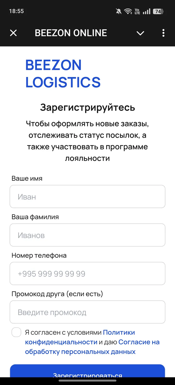 BEEZON ONLINE — Screenshot 1