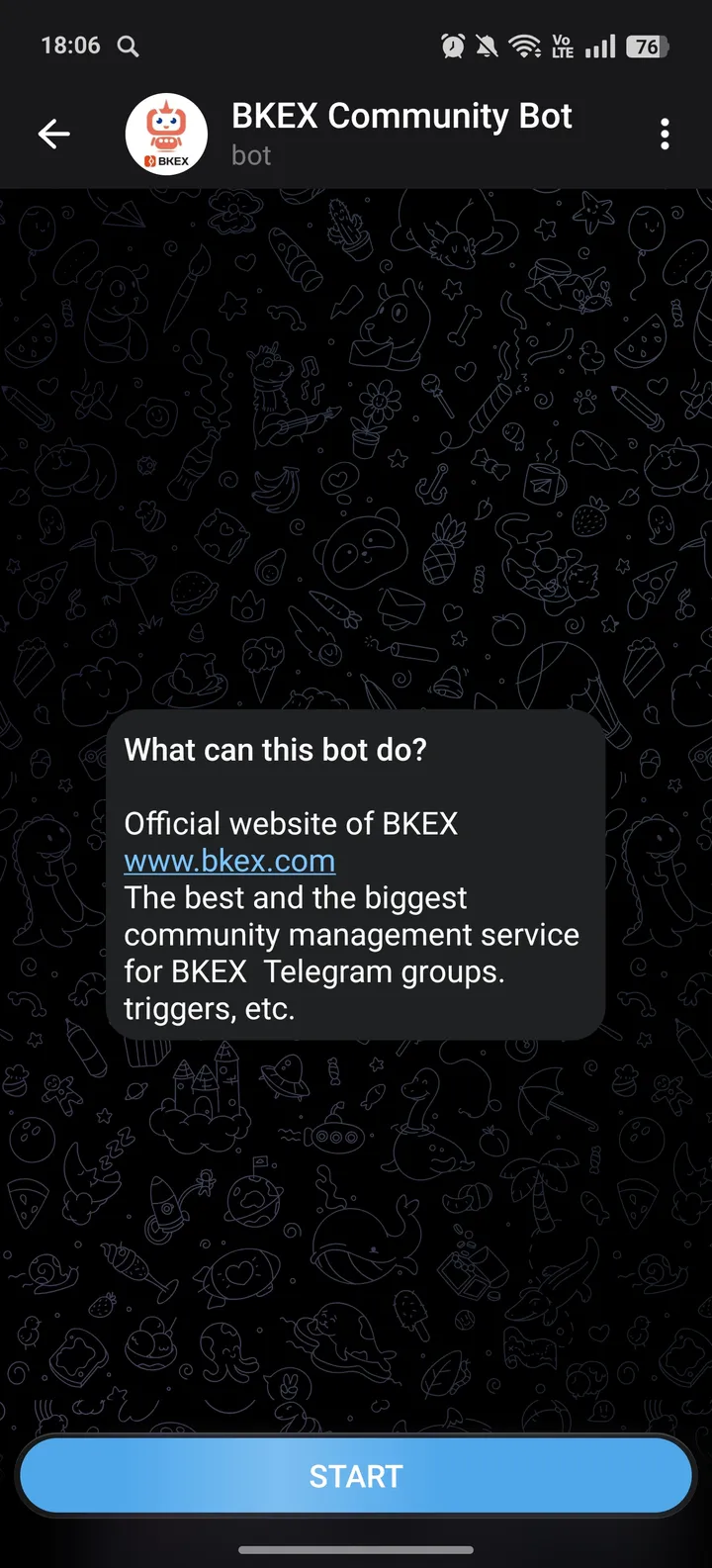 BKEX Community Bot — Screenshot 2