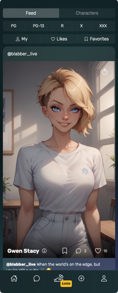 Blabber.live [AI characters] — Screenshot 1