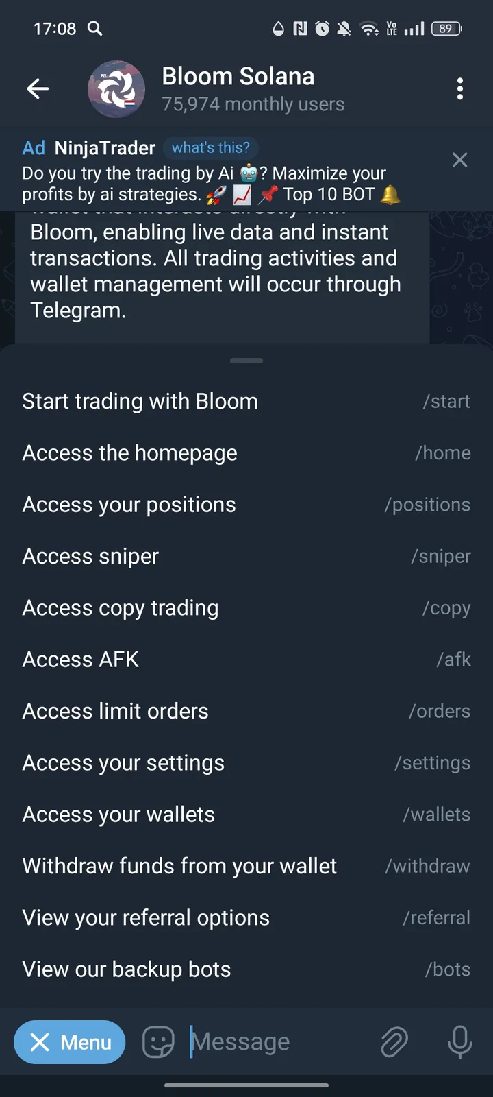 Bloom Solana — Screenshot 3