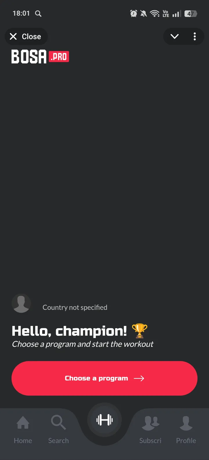 BOSA.pro — diary and training program — Screenshot 1