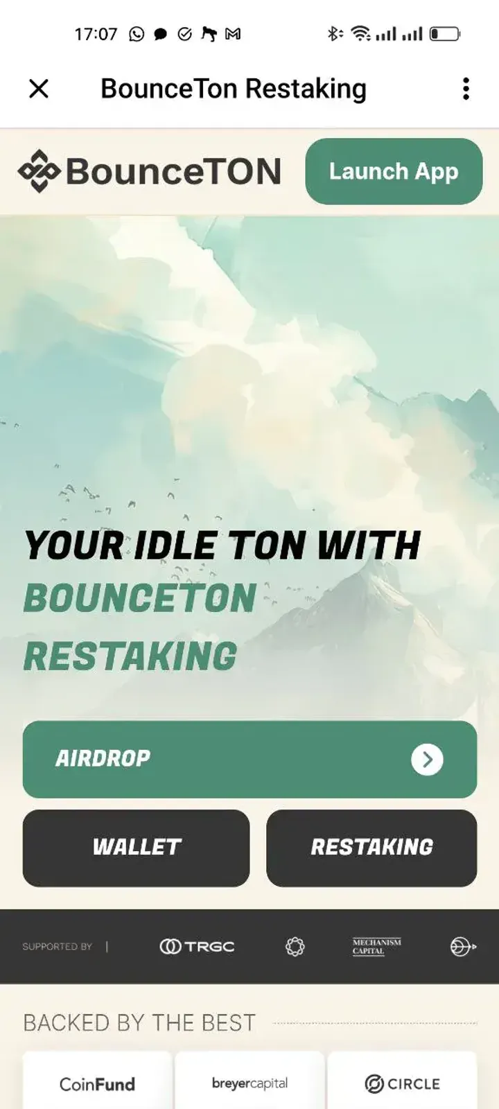 BounceTon Restaking — Screenshot 2