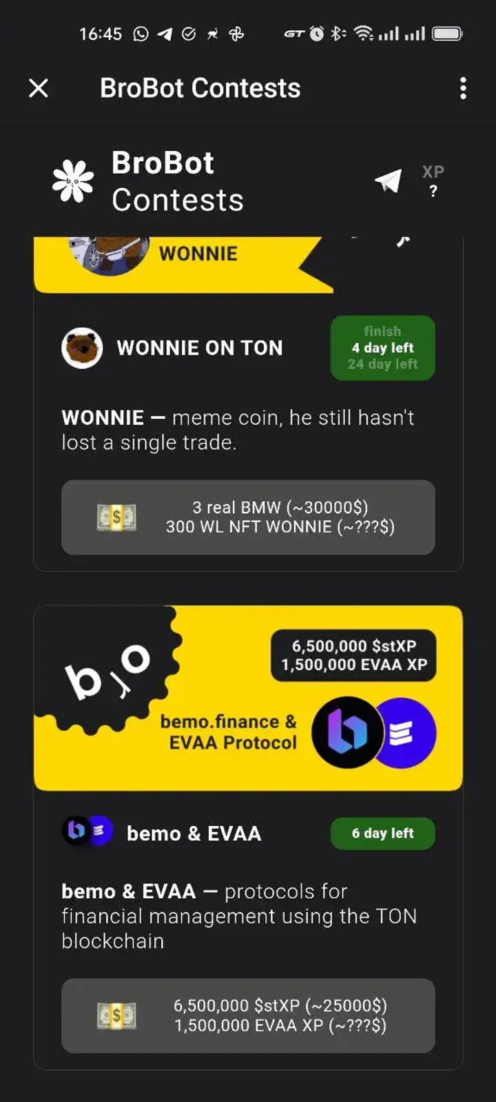 BroBot Contests — Screenshot 3