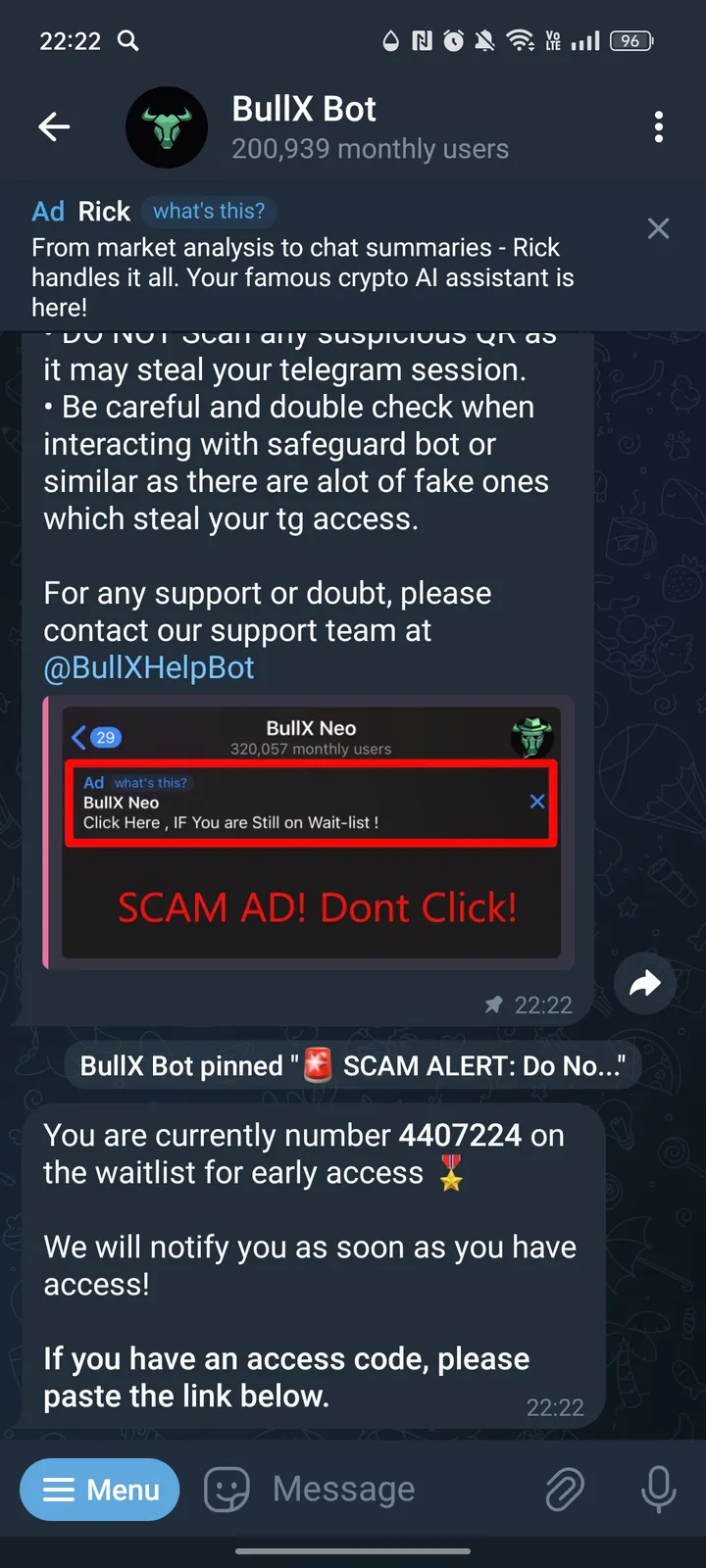 BullX Bot — Screenshot 2