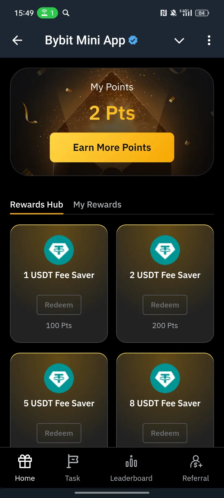 Bybit Mini App — Screenshot 1