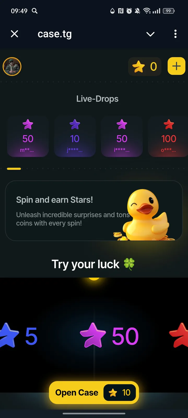 case.tg — Screenshot 1