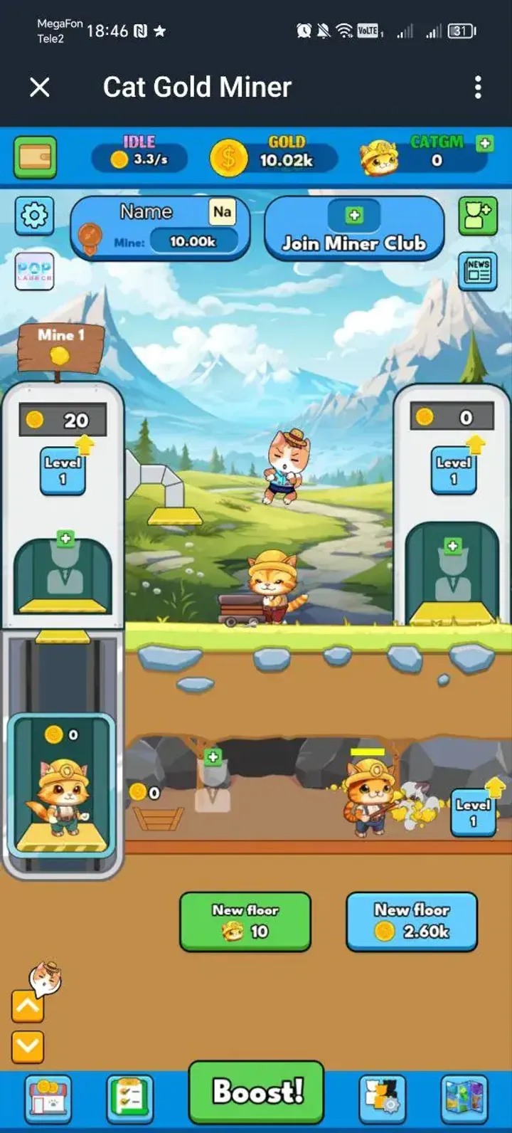 Cat Gold Miner — Screenshot 1