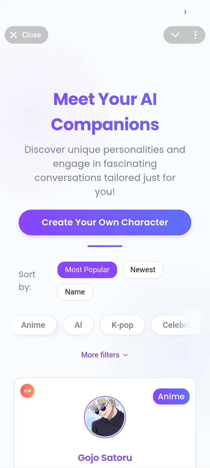Chartrix - Your AI Companions — Screenshot 1