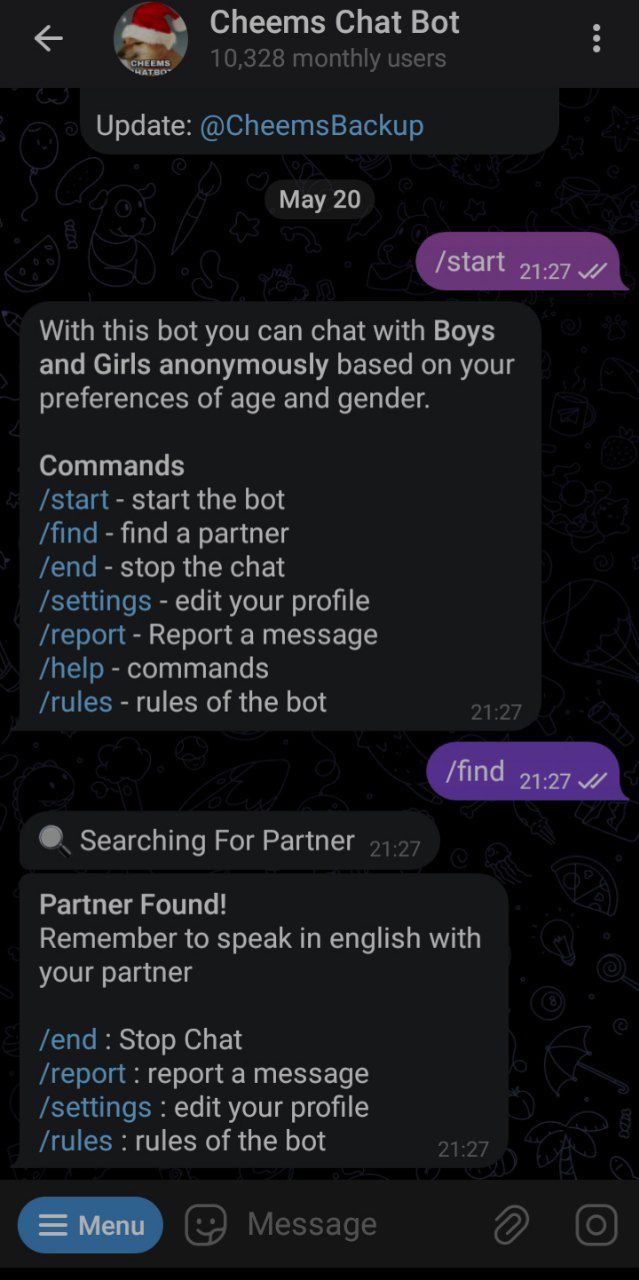 Cheems Chat Bot — Screenshot 1