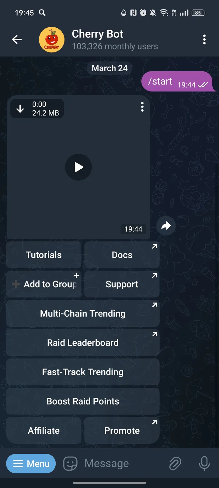 Cherry Bot — Screenshot 2