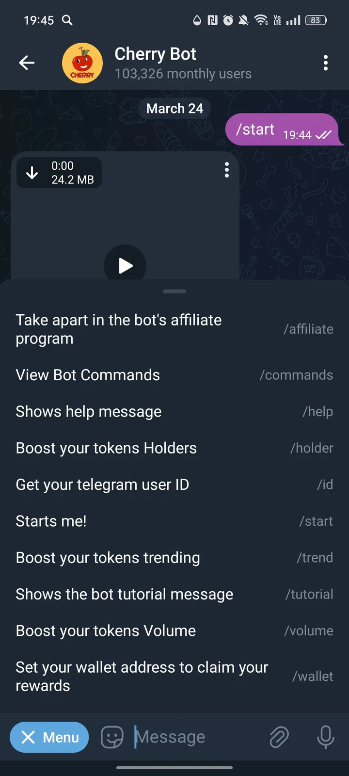 Cherry Bot — Screenshot 3