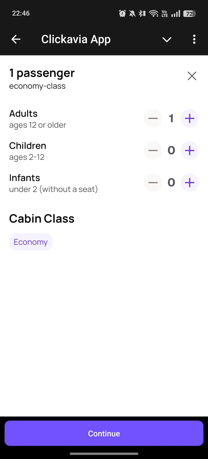 Clickavia App — Screenshot 3