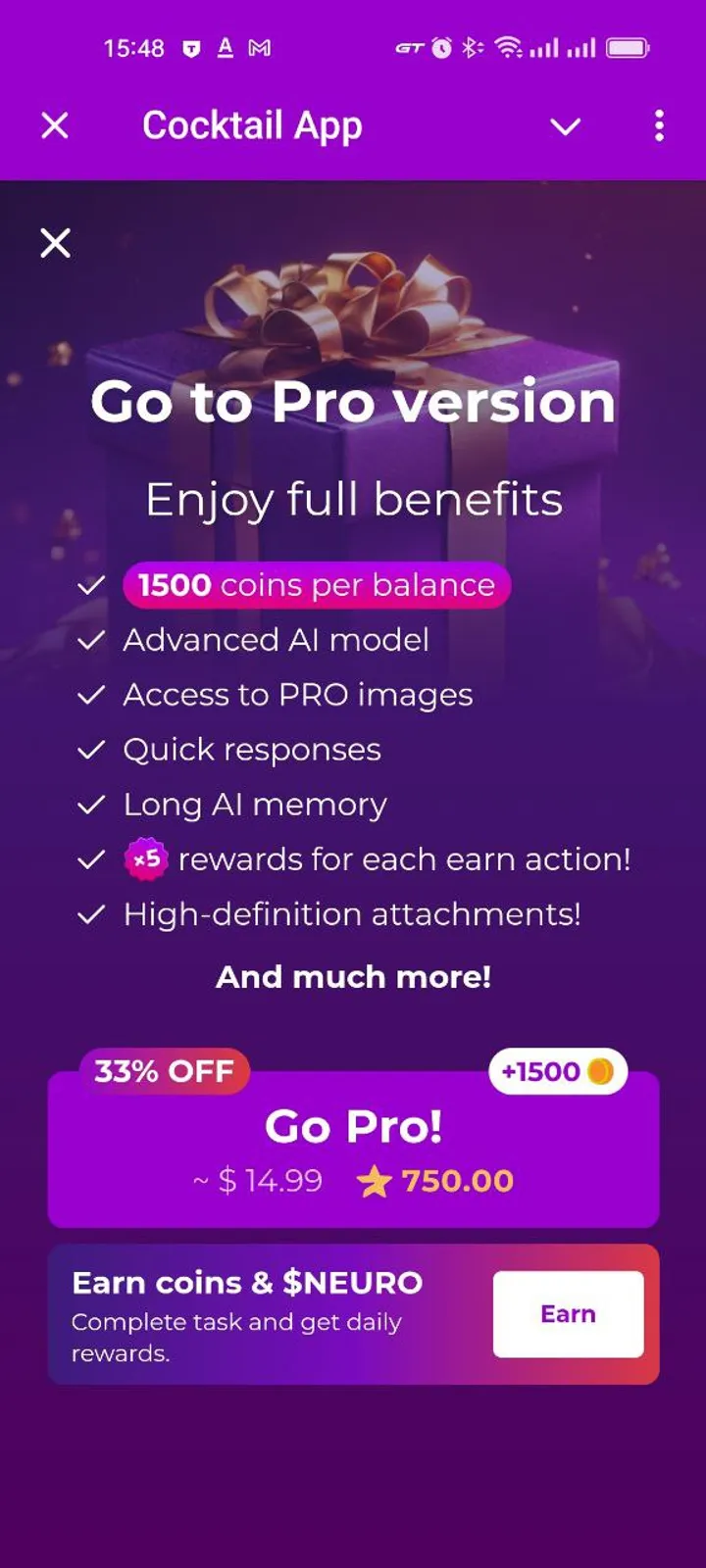 Cocktail App — Screenshot 1