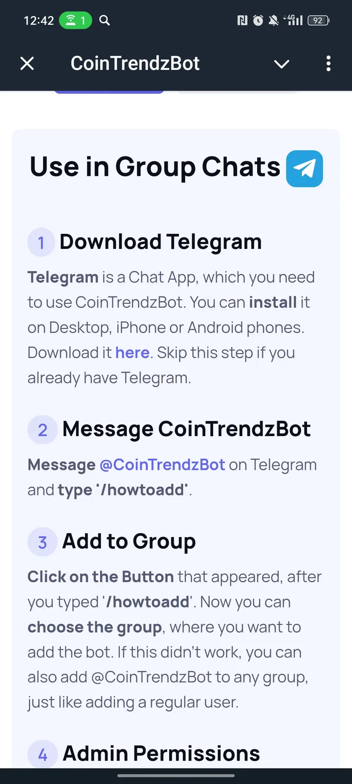 CoinTrendzBot — Screenshot 2