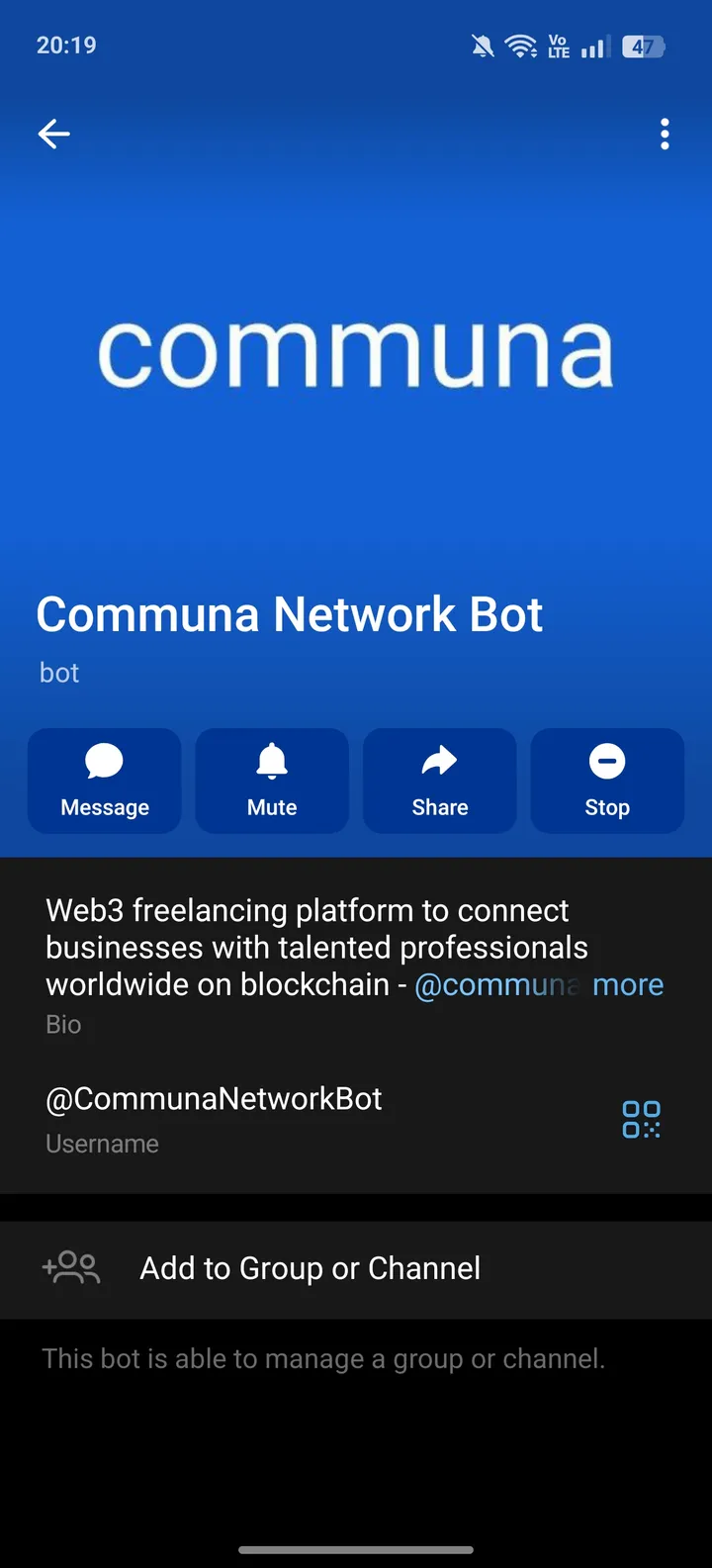 Communa Network Bot — Screenshot 3