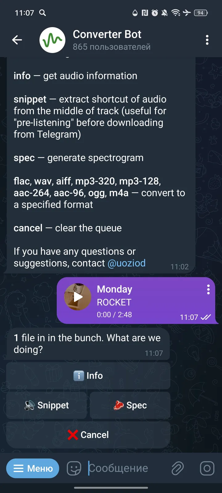Converter Bot — Screenshot 2