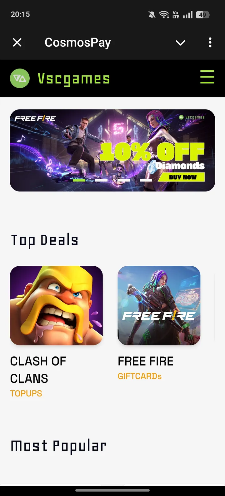 CosmosPay — Screenshot 1