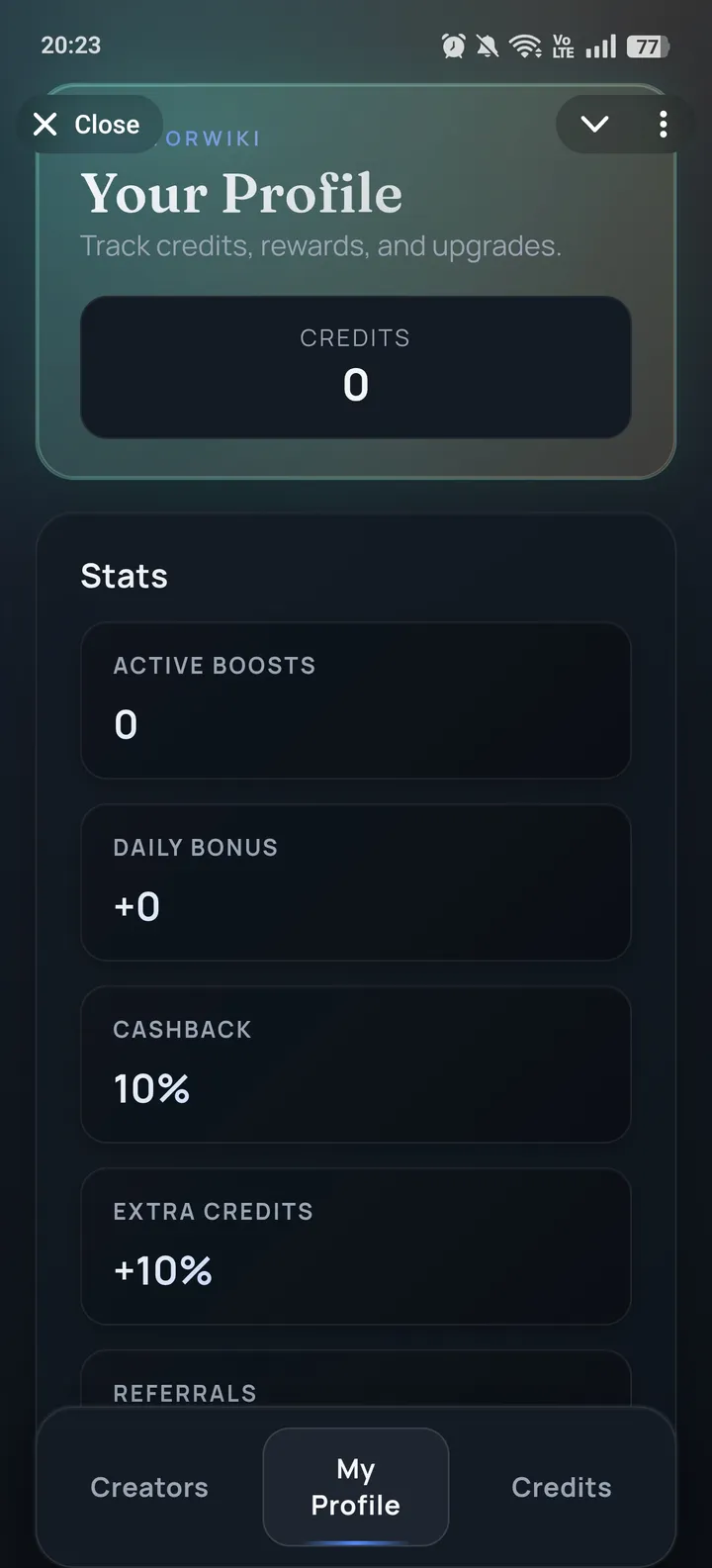 Creators — Screenshot 1