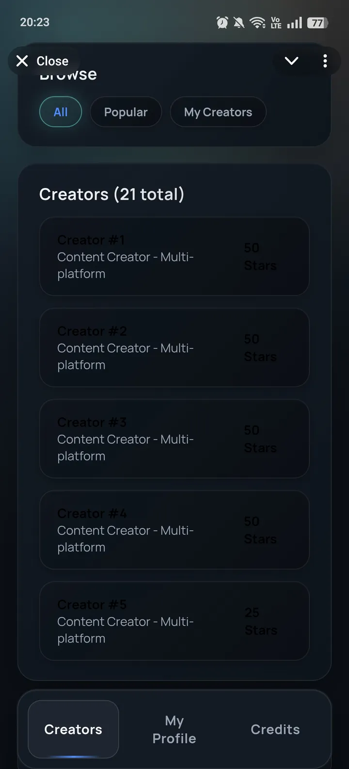 Creators — Screenshot 3