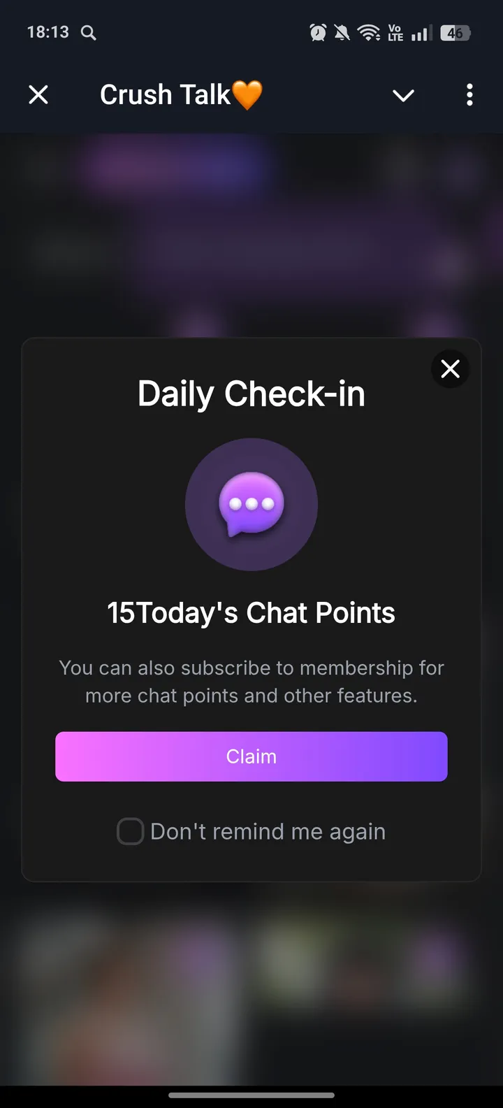 Crush Talk🧡 — Screenshot 1