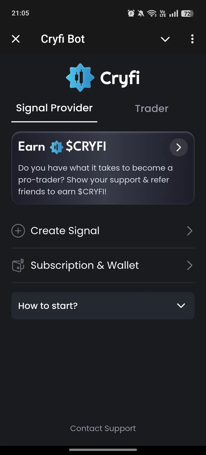 Cryfi Bot — Screenshot 1