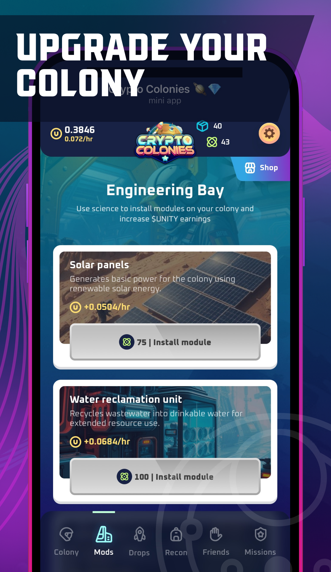 Crypto Colonies — Screenshot 2