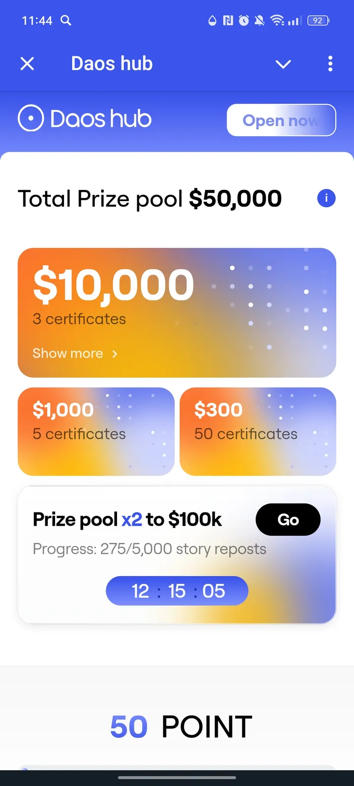 Daos hub — Screenshot 1