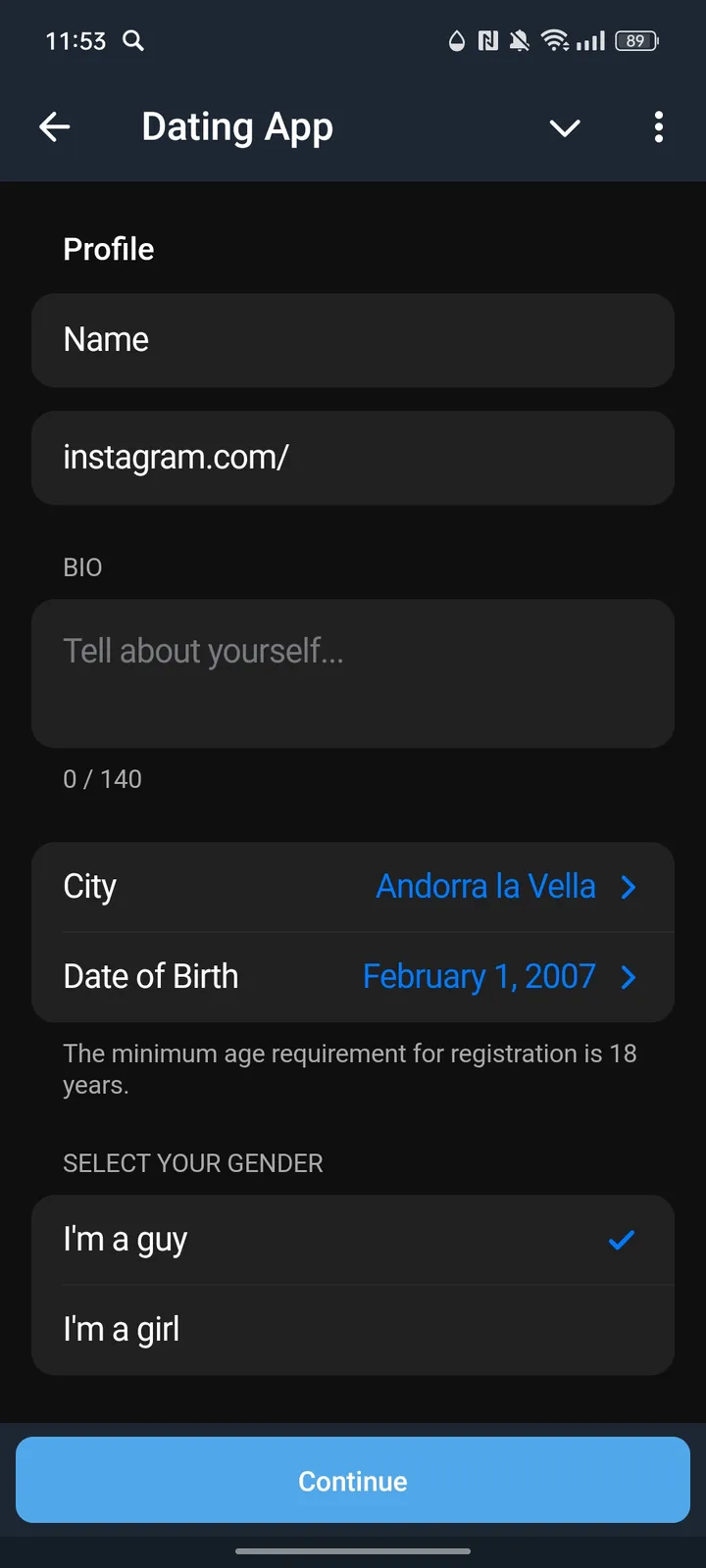 Dating App — Screenshot 3