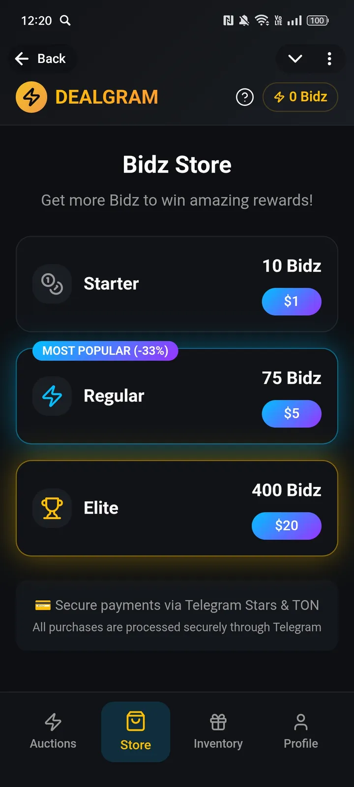 DealGram ⚡️💎 — Screenshot 1