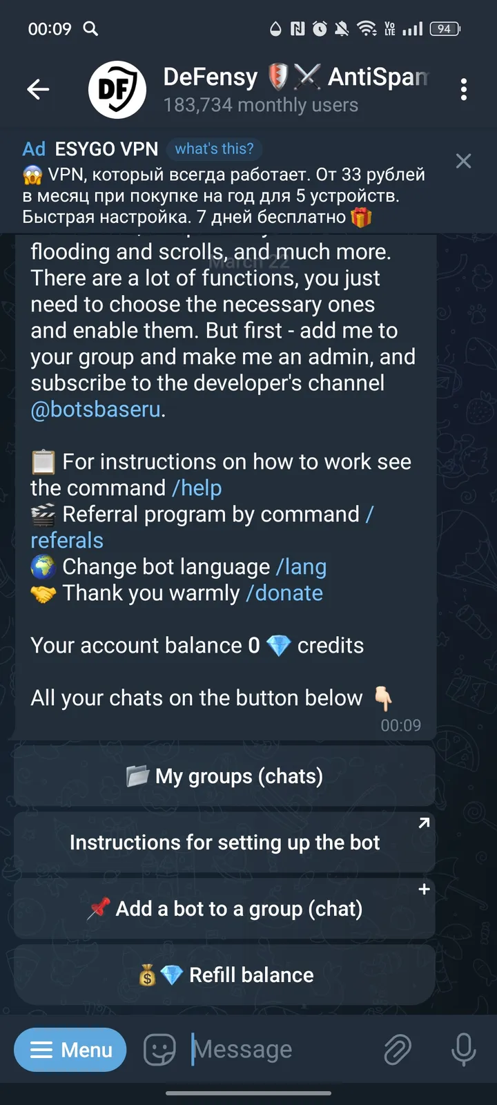 DeFensy 🛡⚔️ AntiSpamBot — Screenshot 2