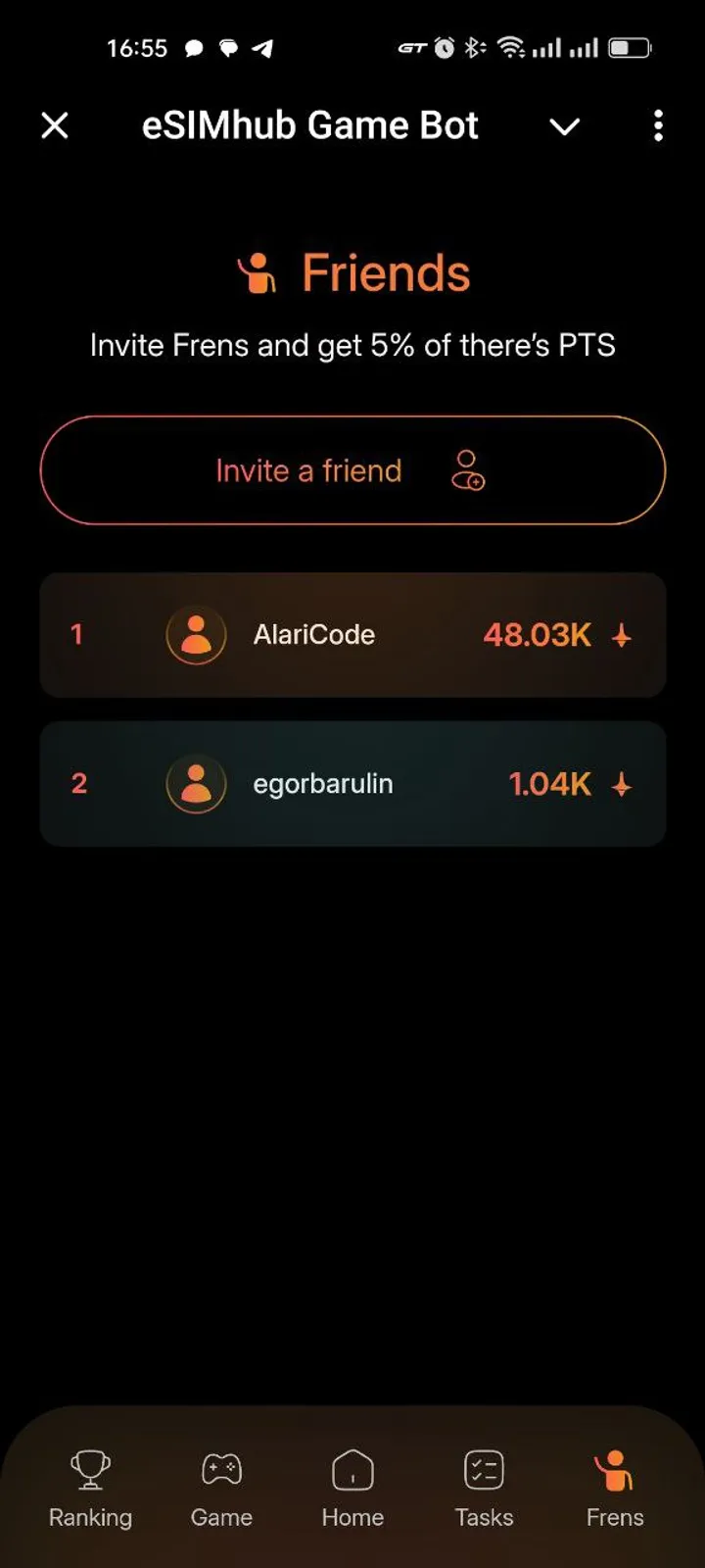 eSIMhub Game Bot — Screenshot 1