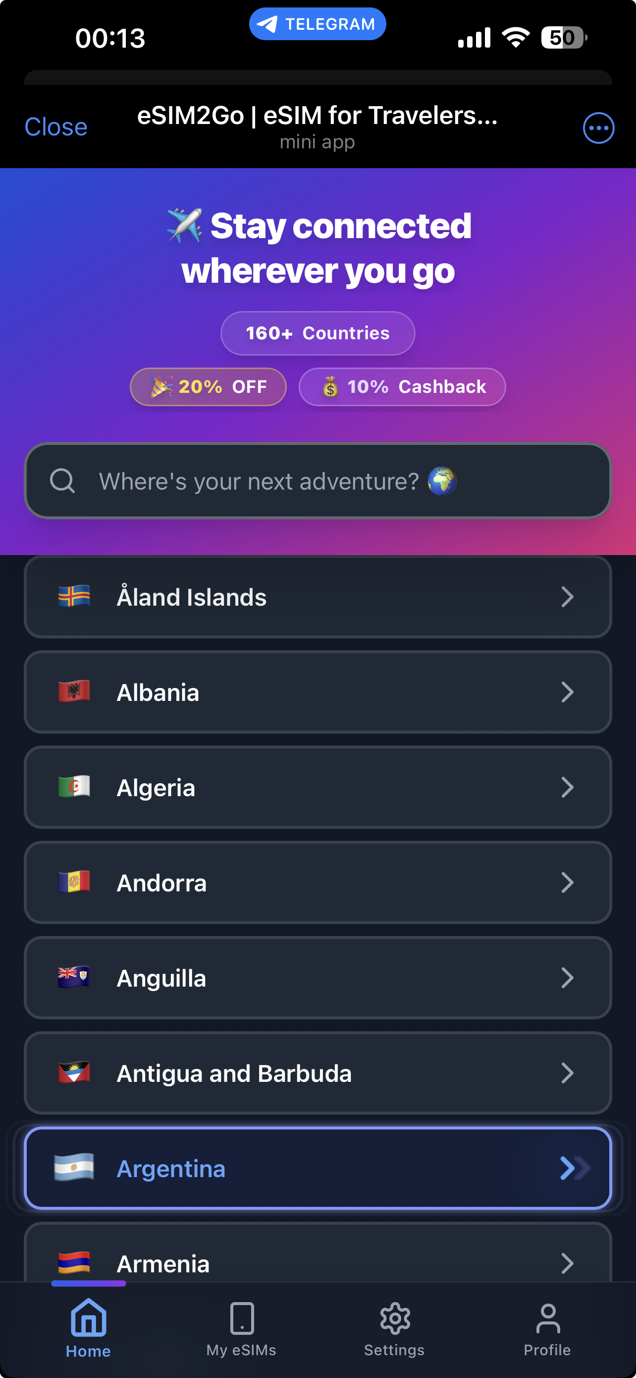 eSIM2Go | eSIM for Travelers & Digital Nomads — Screenshot 1