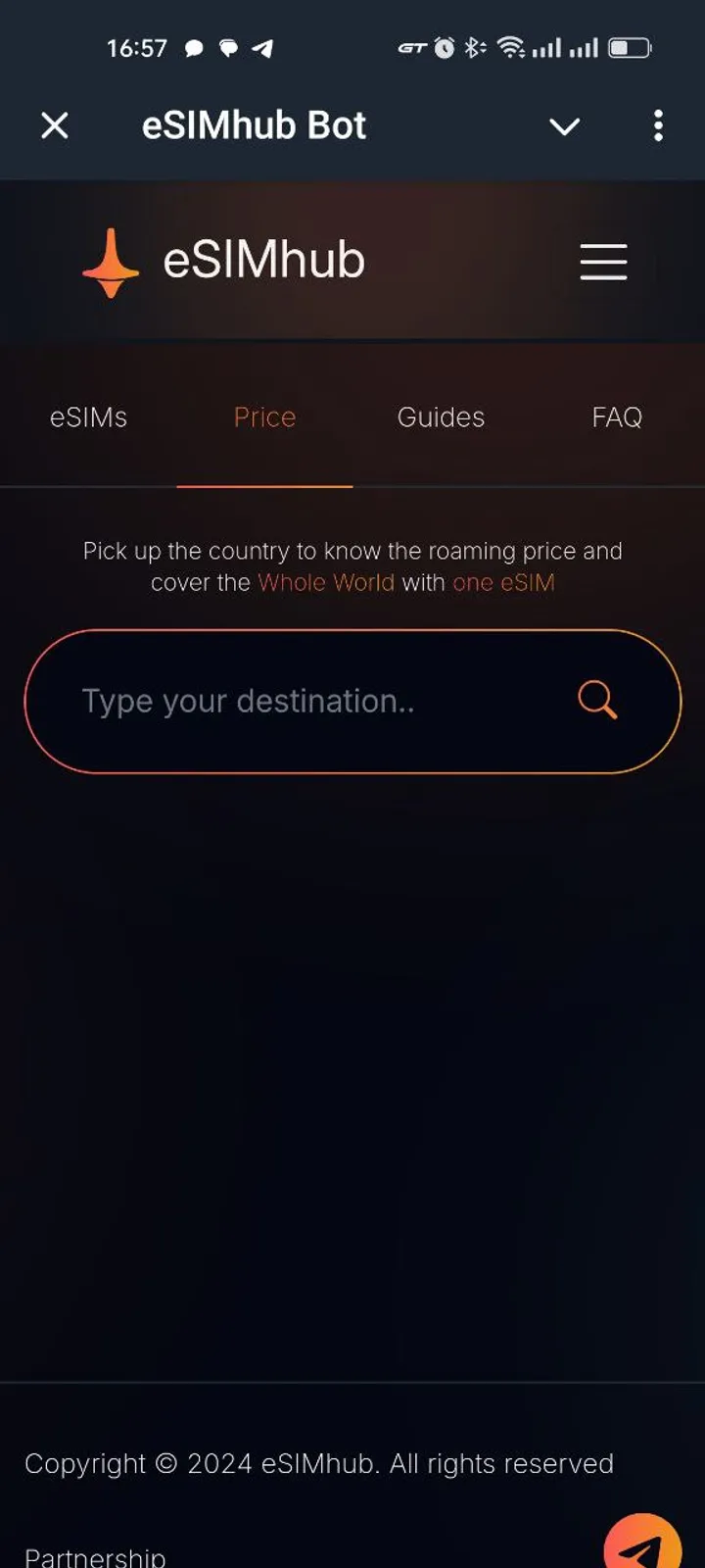 eSIMhub Bot — Screenshot 1