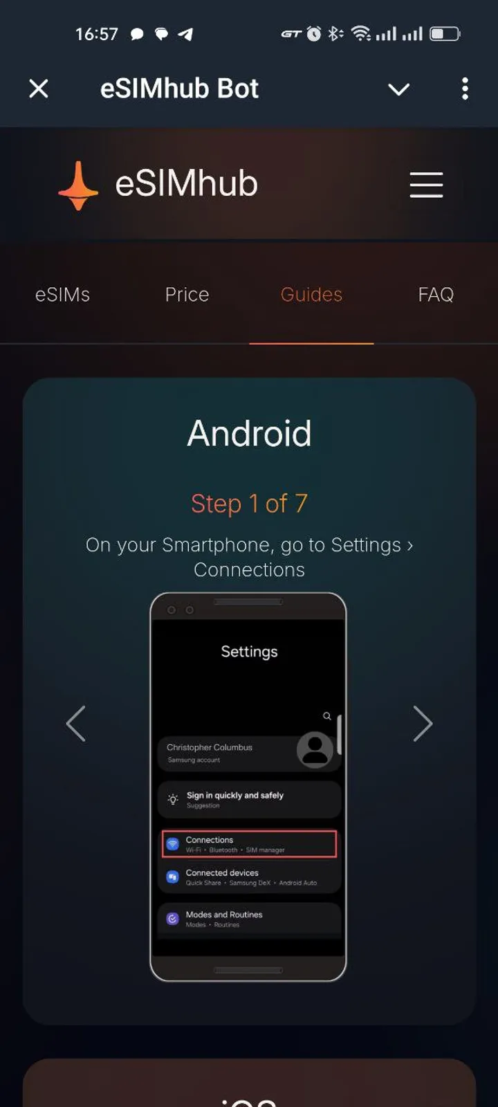 eSIMhub Bot — Screenshot 3
