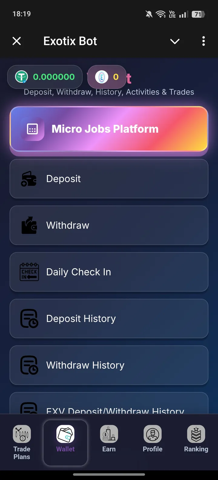 Exotix Bot — Screenshot 2