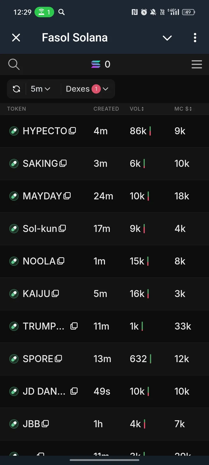 Fasol Solana — Screenshot 2