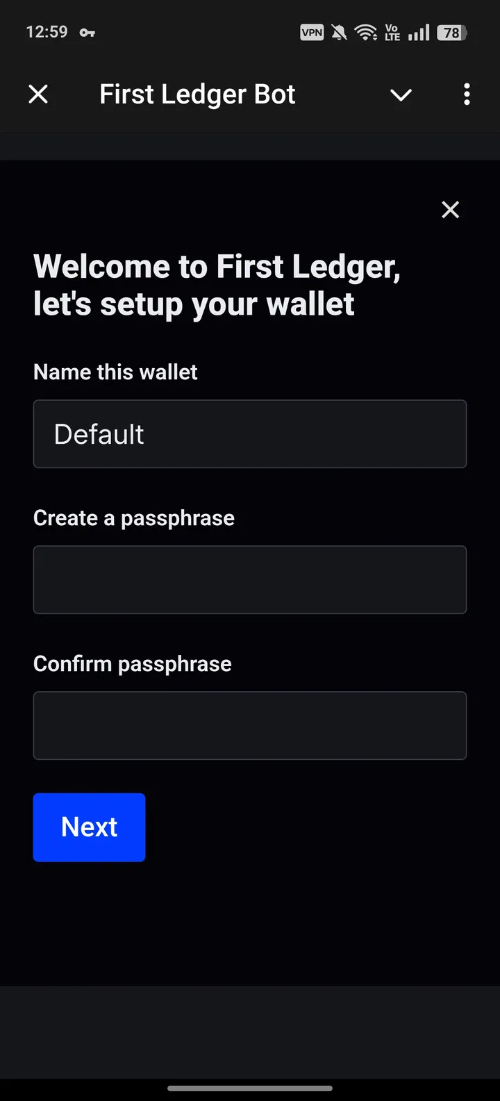 First Ledger Bot — Screenshot 3