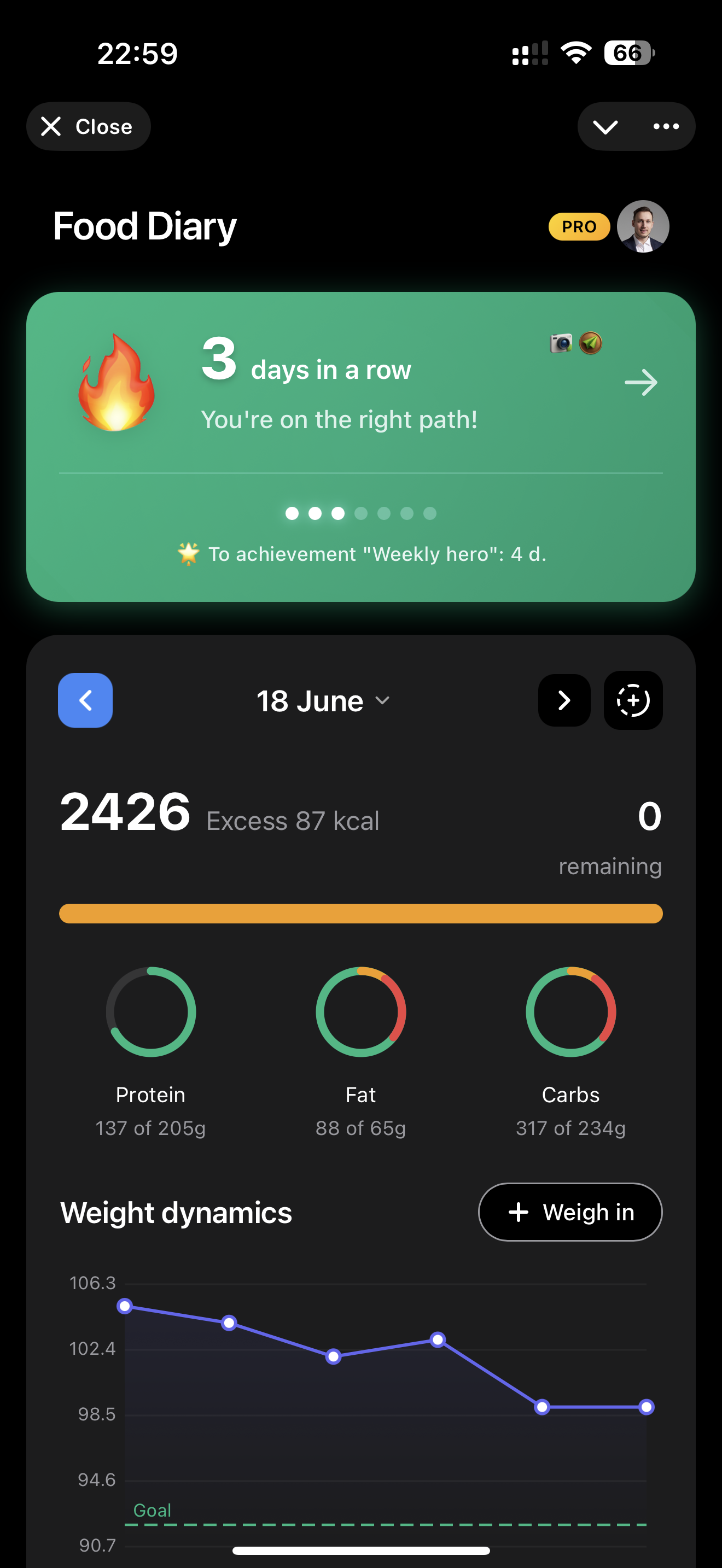FlyEat AI • Photo Calories • Food Diary Bot — Screenshot 1