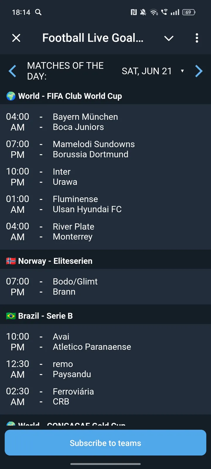 Football Live Goals Bot — Screenshot 3