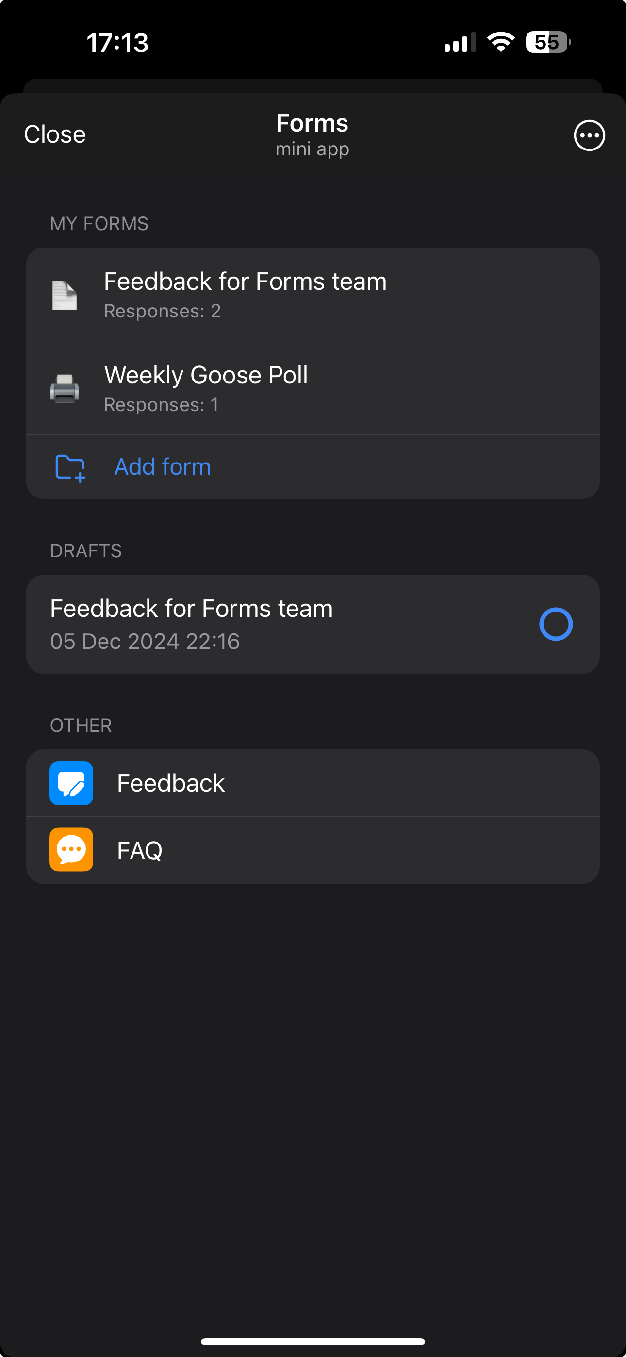 Forms — Screenshot 1
